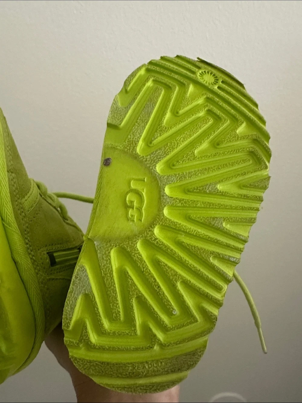 Ugg Kids Lime Green Lace-Up Winter Boots